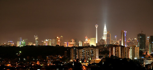 Skyline of Kuala Lumpur from the apartment