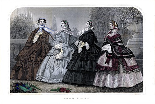 "Eyes Right" - September 1860 Godey's Lady's Book