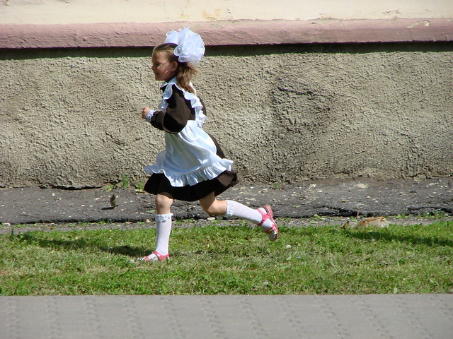 Young Girl in Traditional Dress - Running - Prokhorovka - Russia