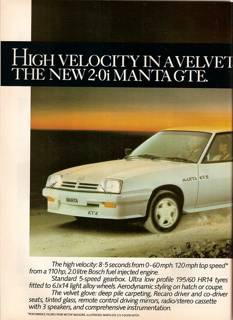 Opel Manta GTE Advert 1983 1