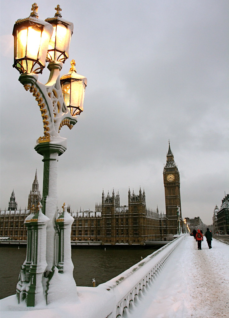 A wintry Big Ben in the snow
