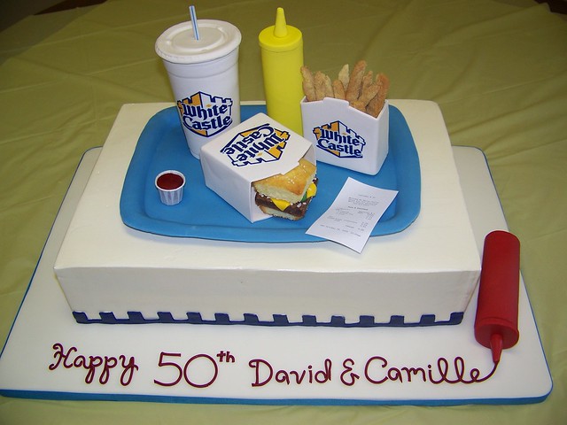 For a 50th wedding anniversary where the couple met at White Castle