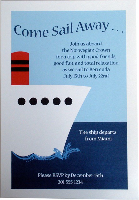 Party Invitation - Nautical Cruise Ship Boat | Flickr - Photo Sharing!