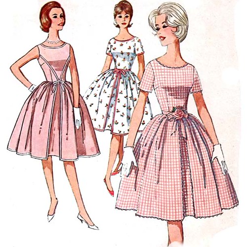 Vintage 1960's summer dress sewing pattern