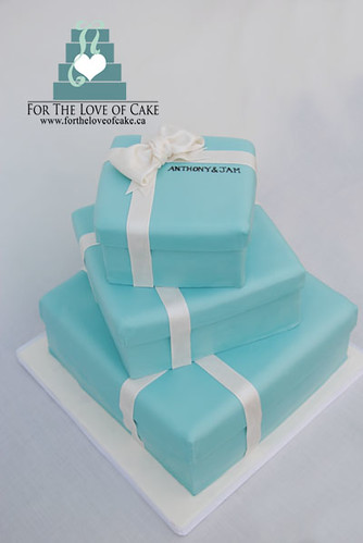 Tiffany box wedding cake created by wwwfortheloveofcakeca