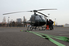 Un hélicoptère à Cora