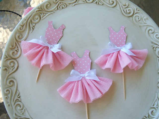 Party Dress Cupcake Toppers