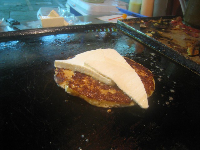 Late night pancake con queso