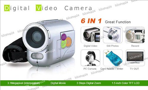 Digital Camcorder 1.5 TFT LCD 3.1M pixel