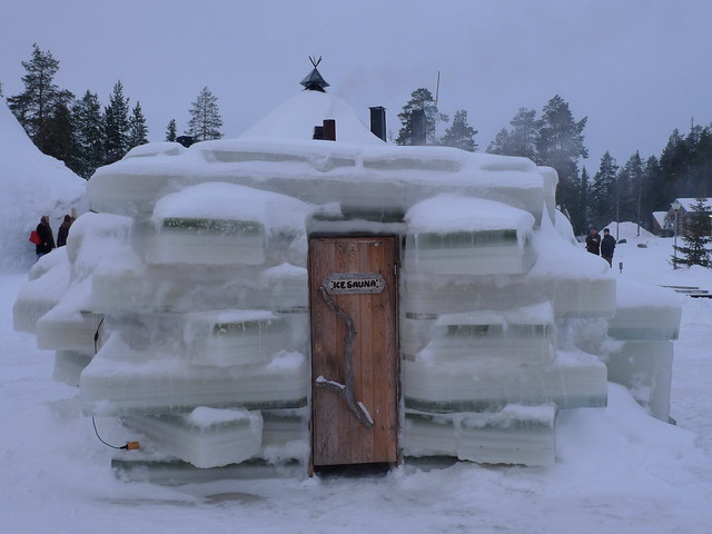 A sauna made with ice