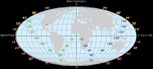 Latitude, longitude globe by trudeau