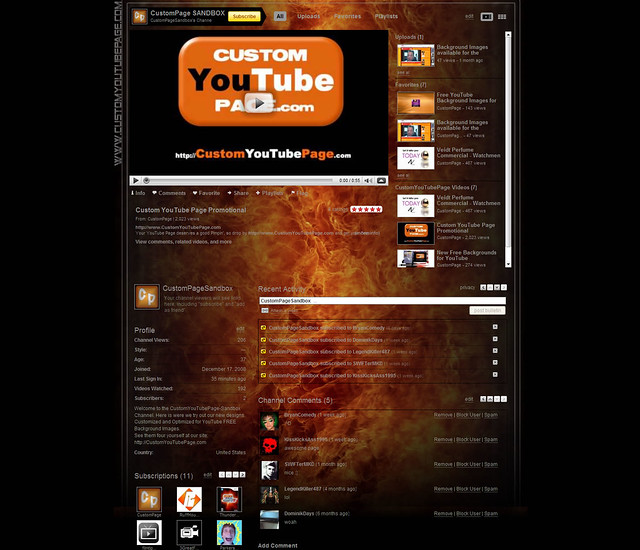 Download the FireBall and dozens more Free YouTube Background Image today
