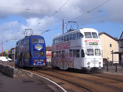 Trams in Blackpool, England 