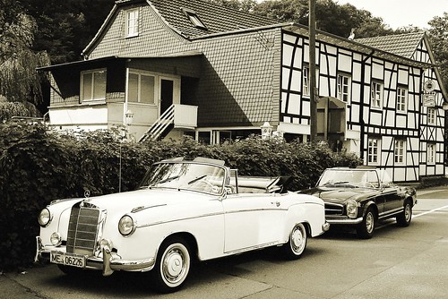 Two vintage MercedesBenz convertibles