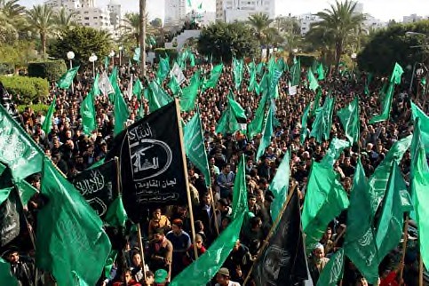 Thousands of Palestinians attend a rally organized by Hamas in Gaza City days after Israel declared a unilateral ceasefire, 20 January 2009. (Mohamed Al-Zanon/MaanImages) by Pan-African News Wire File Photos