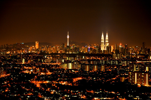 Night skyline of Kuala Lumpur