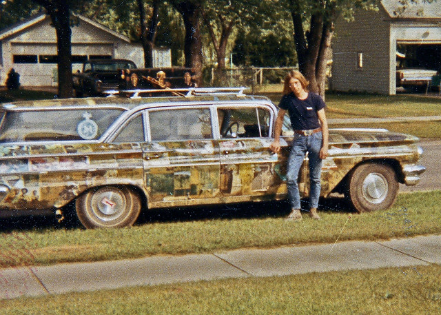 Hippie Car Collaged With Underground Newspapers 1960 Buick Station Wagon