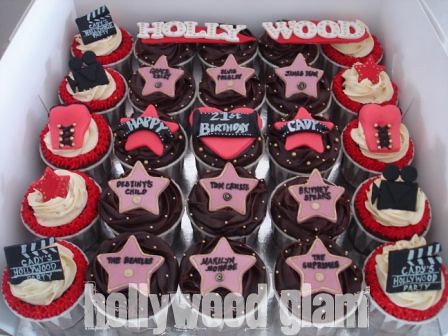 Hollywood Film Stars on Hollywood Theme Cupcakes Did These Last December During The Baking