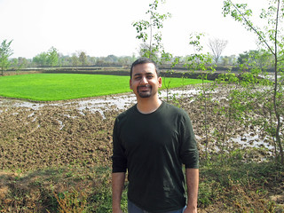 In front of our rice paddy