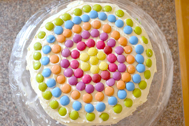 rainbow cake top