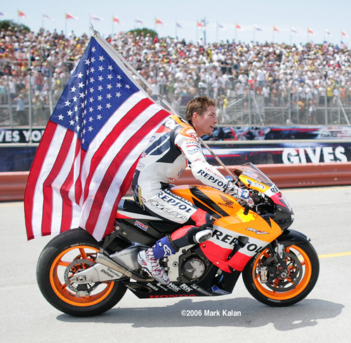 Nicky Hayden after winning 2006 US MotoGP