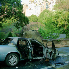 Mercury Grand Marquis fire in Central Park