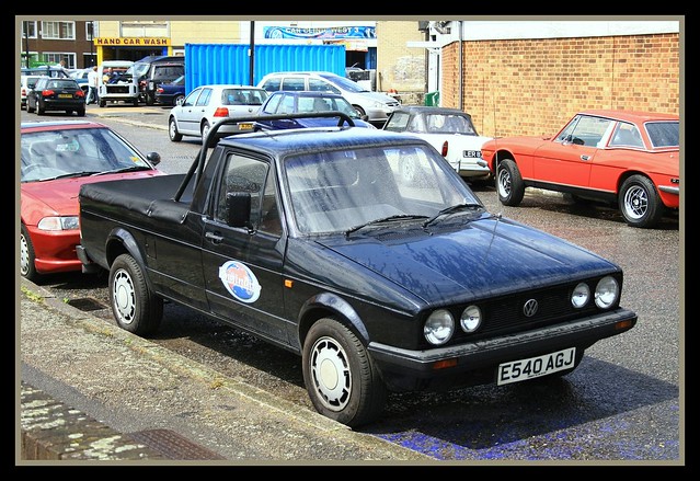 A very nice original Volkswagen Caddy pickup owned by Enginuity of Acton