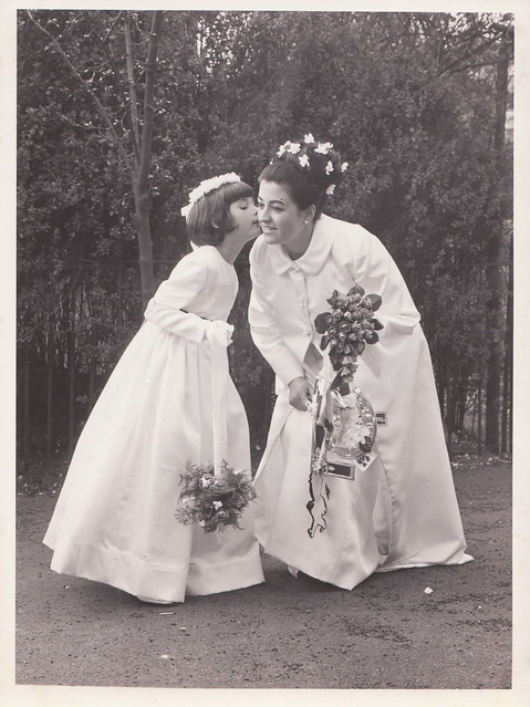 Bride Bridesmaid At A 1960s Wedding