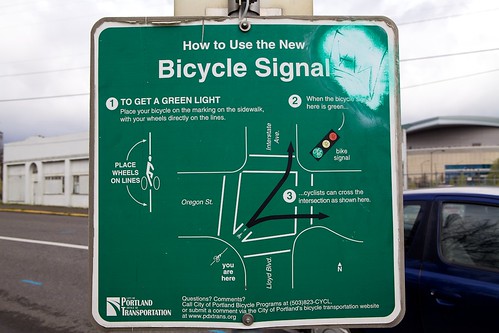 Diagonal Bike Crossing To Bridge Bike Path To Bike Lane