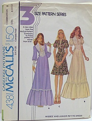 Vintage McCalls Pattern 4381 UNCUT and FACTORY FOLDED Wedding Prom Formal 