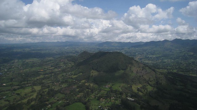 Colombian landscape on approach to Jose Maria Cordova International Airport