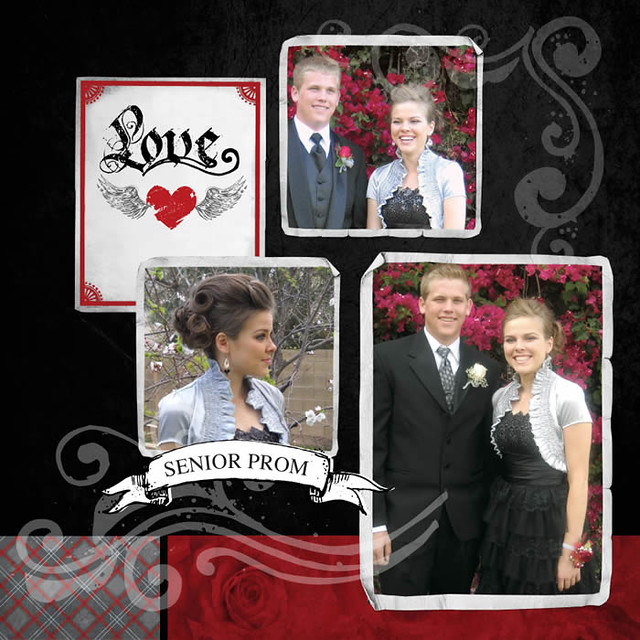 Immortal Love Digital Scrapbooking Layout Prom engagement and wedding 