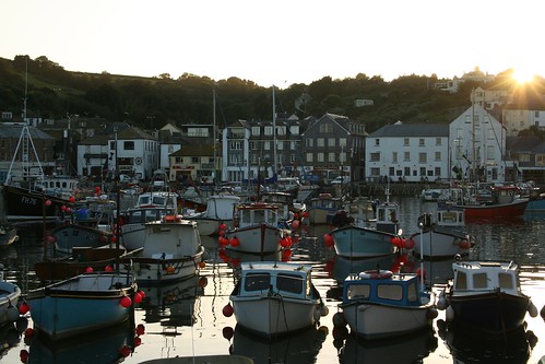 Mevagissey at sunset by Stocker Images