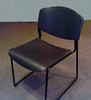 Extra Wide Black Stack Chair Rental