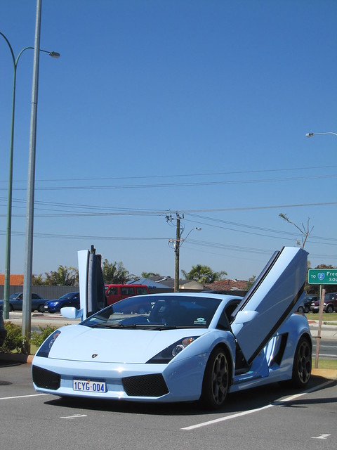 Baby Blue Lamborghini Gallardo
