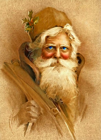 Antique Postcards on Old World Santa Claus  Vintage Victorian St  Nick In Digital Art