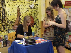author signing in a bookstore