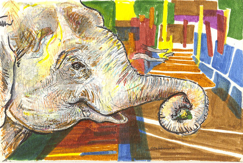 "Hungry Elephants," art by Todd Berman