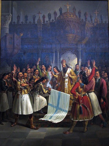 "The Bishop of Old Patras Germanos Blesses the Flag of the Greek War of Independence" (1865) - Theodoros Vryzakis