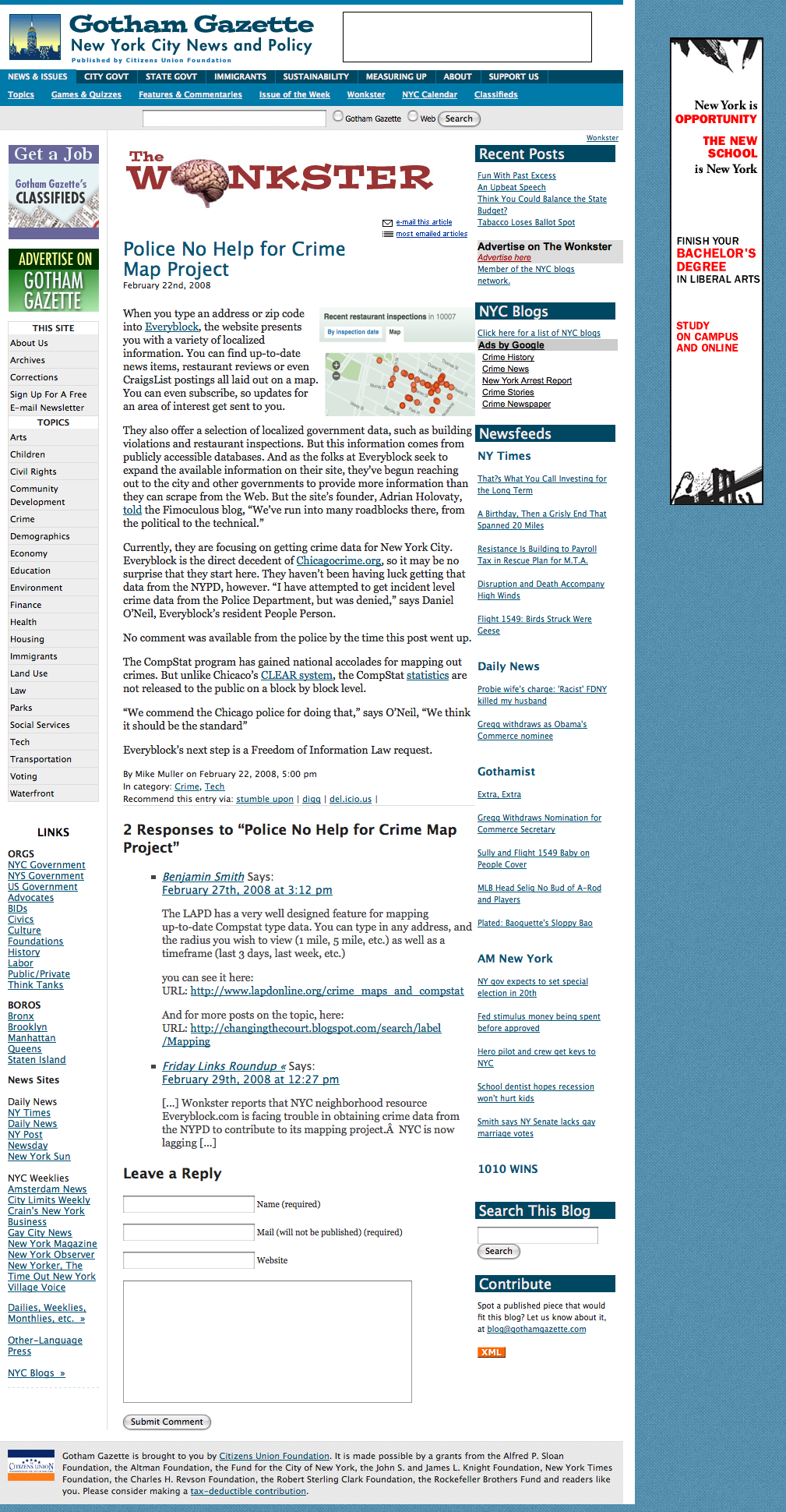 Gotham Gazette - The Wonkster » Blog Archive » Police No Help for Crime Map Project_1234496707882