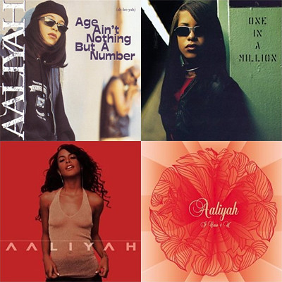 One In a Million Aaliyah and I Care 4 U album covers