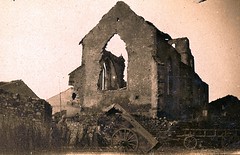 2éme bataille de la Marne - Ruée Allemande  de 1918 (during German offensive) -  Eglise Veho (photo VestPocket Kodak Marius Vasse 1891-1987)