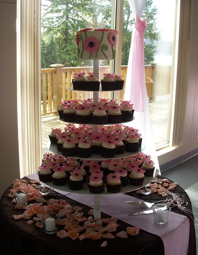 Nicole's wedding cupcakes Bride wanted a pretty exact copy of Pink Cake