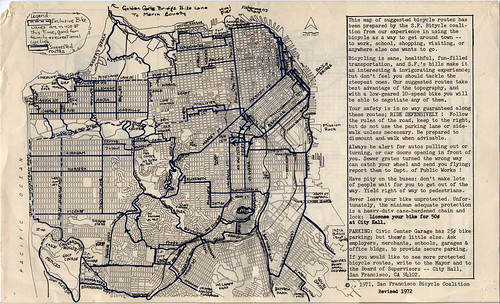 1972 SFBC Bike Route Map, inside