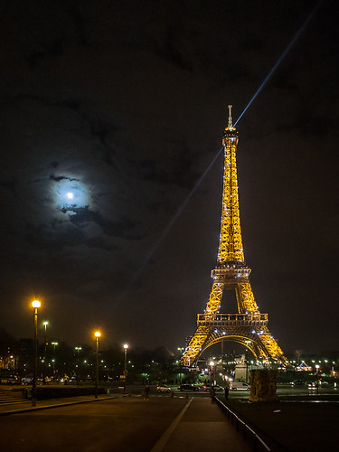 Eiffel and moon