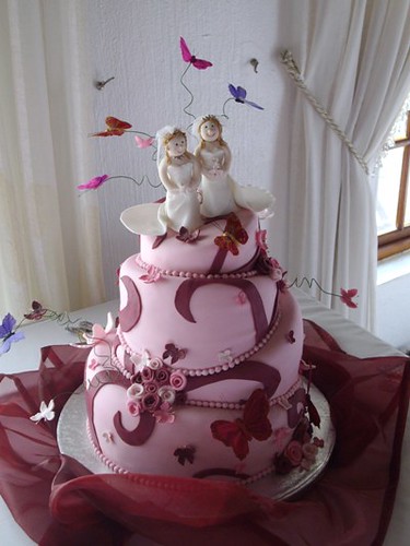 4 Tier Whimsical Wedding Cake