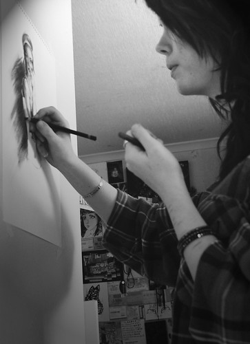 doing what I do worst - drawing with charcoal.