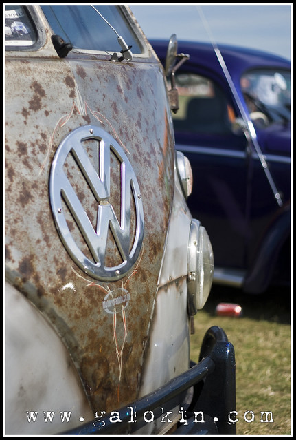 Rusty VW Camper VolksWagen Car Show on SouthSea common rusty vw camper vans