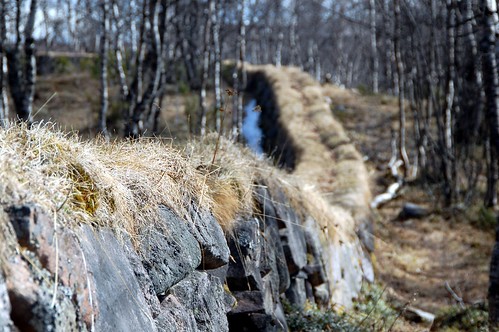 Stone wall near Kiruna Church