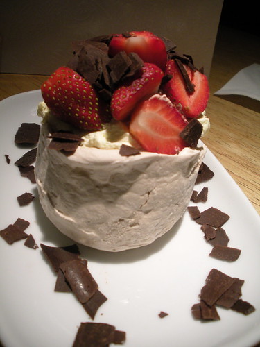 Strawberry & Chocolate Pavlova from Delicious Cafe